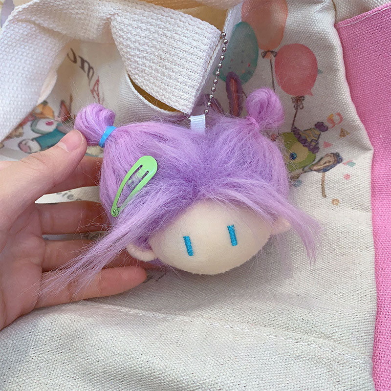 Gantungan Kunci DIY Make Over Rambut Bag Charm Keychain Hairstyle Ugly Girl Cute Doll MCE5322