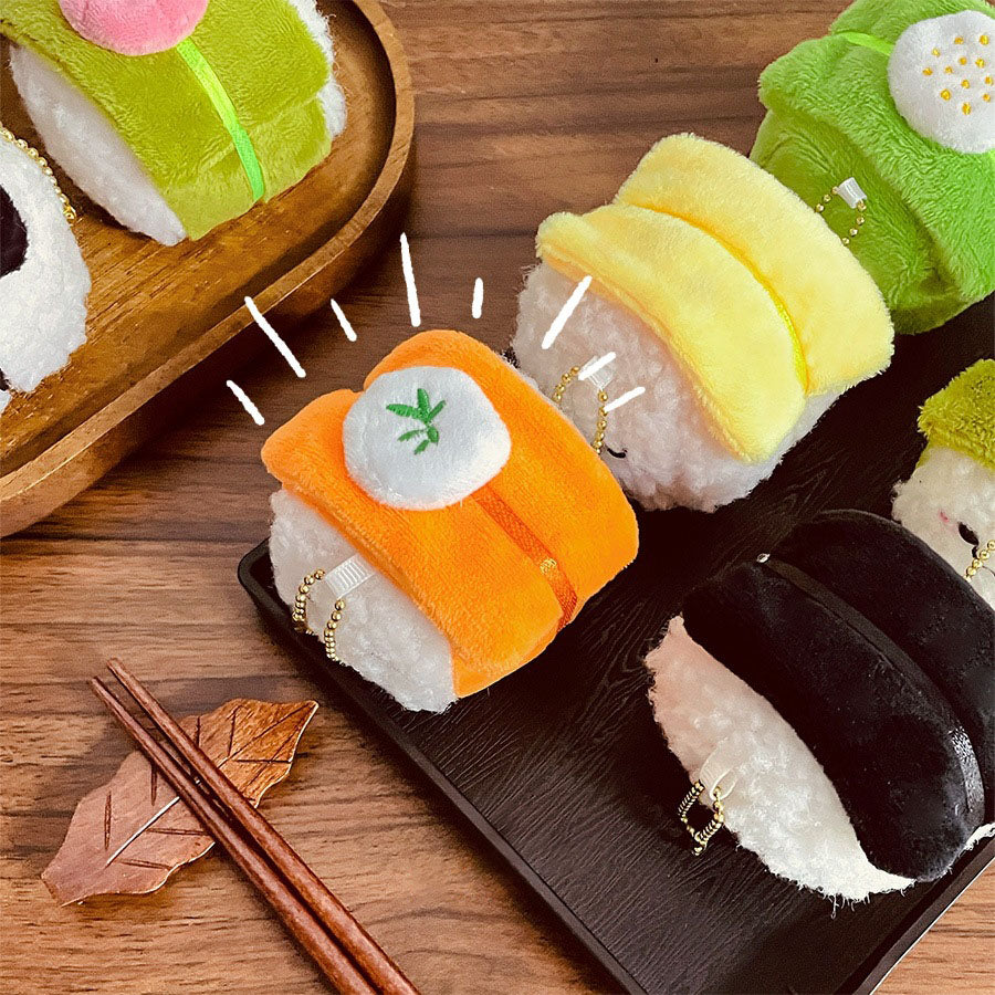 Gantungan Kunci Boneka Sushi Nori Wasabi Bag Charm Gantungan Tas Keychain MCE8812