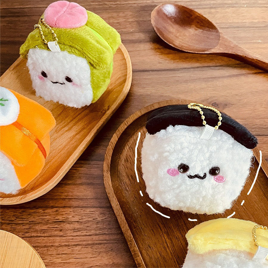 Gantungan Kunci Boneka Sushi Nori Wasabi Bag Charm Gantungan Tas Keychain MCE8812