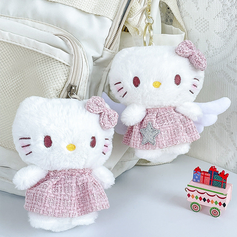 Boneka Hello Kitty Dress Wings Gantungan Kunci Keychain Doll Bag Charm MCEB8205