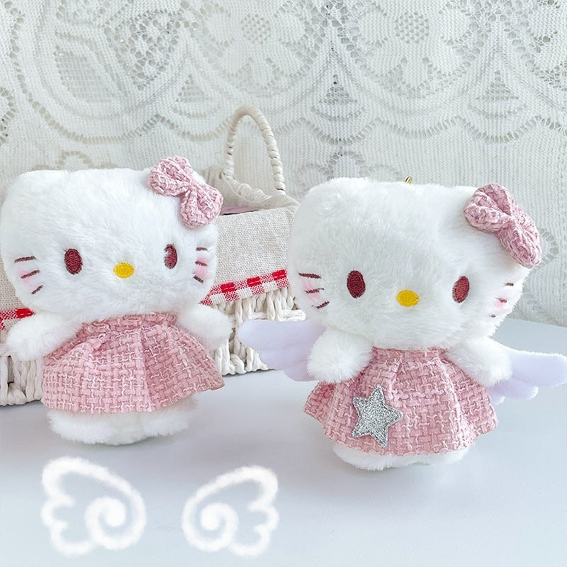 Boneka Hello Kitty Dress Wings Gantungan Kunci Keychain Doll Bag Charm MCEB8205