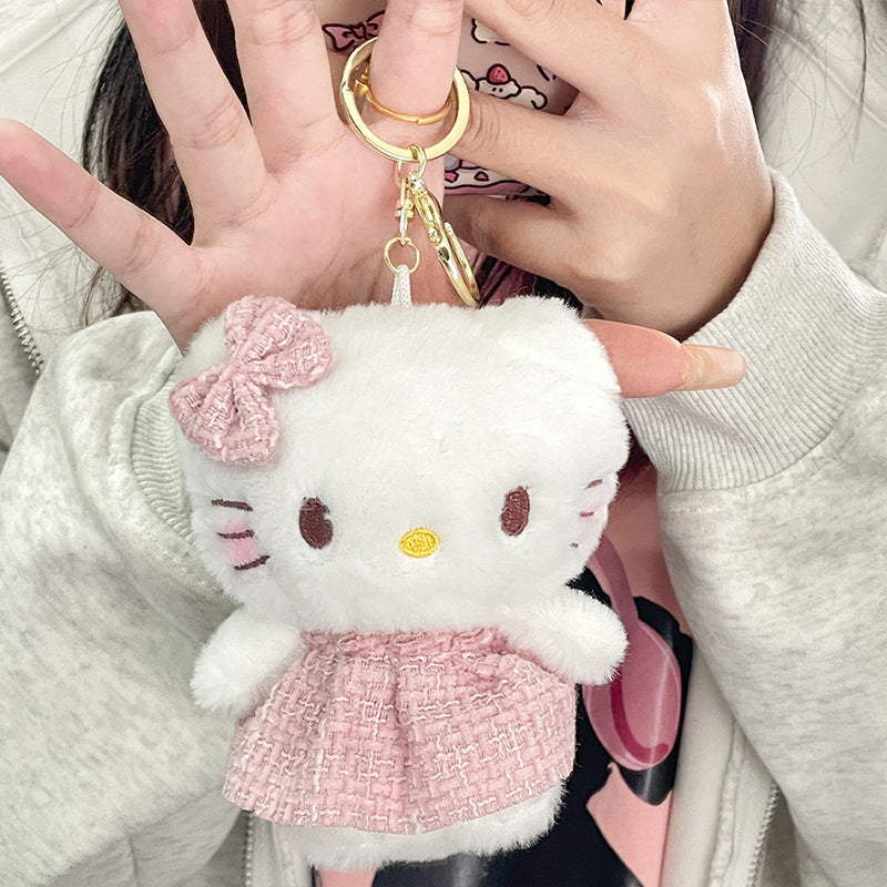 Boneka Hello Kitty Dress Wings Gantungan Kunci Keychain Doll Bag Charm MCEB8205