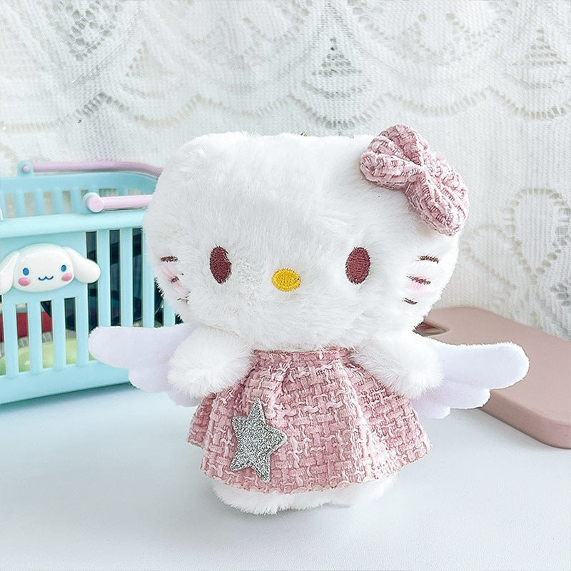 Boneka Hello Kitty Dress Wings Gantungan Kunci Keychain Doll Bag Charm MCEB8205
