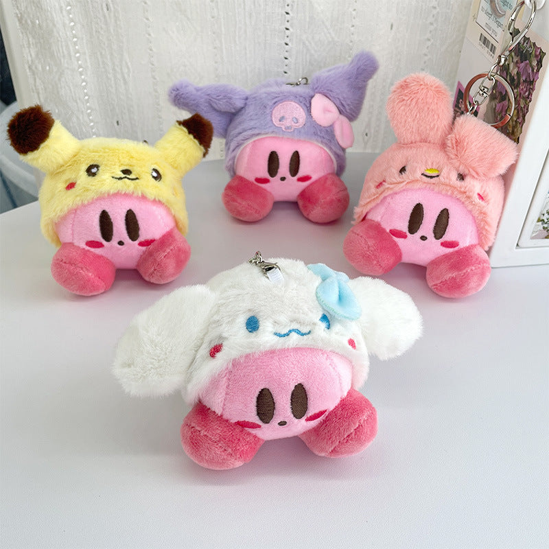 Boneka Kirby Topi Karakter Gantungan Kunci Keychain Doll Bag Charm MCEW7893
