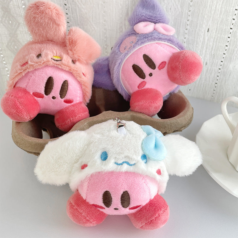 Boneka Kirby Topi Karakter Gantungan Kunci Keychain Doll Bag Charm MCEW7893
