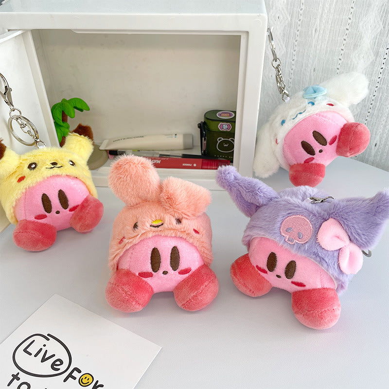 Boneka Kirby Topi Karakter Gantungan Kunci Keychain Doll Bag Charm MCEW7893