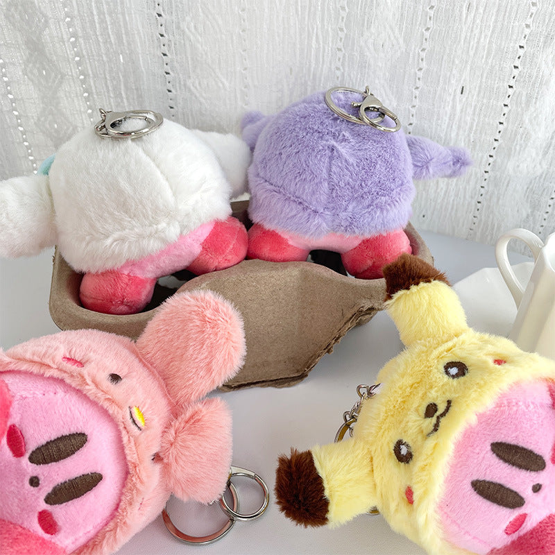 Boneka Kirby Topi Karakter Gantungan Kunci Keychain Doll Bag Charm MCEW7893