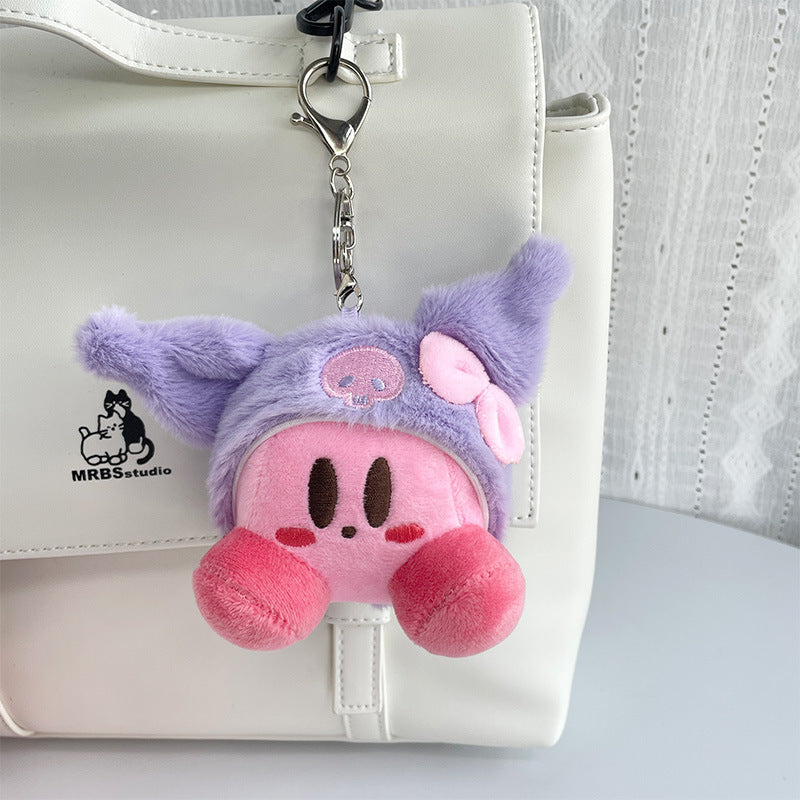 Boneka Kirby Topi Karakter Gantungan Kunci Keychain Doll Bag Charm MCEW7893