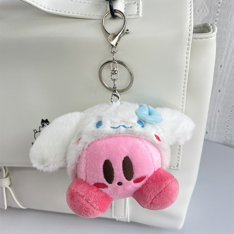 Boneka Kirby Topi Karakter Gantungan Kunci Keychain Doll Bag Charm MCEW7893