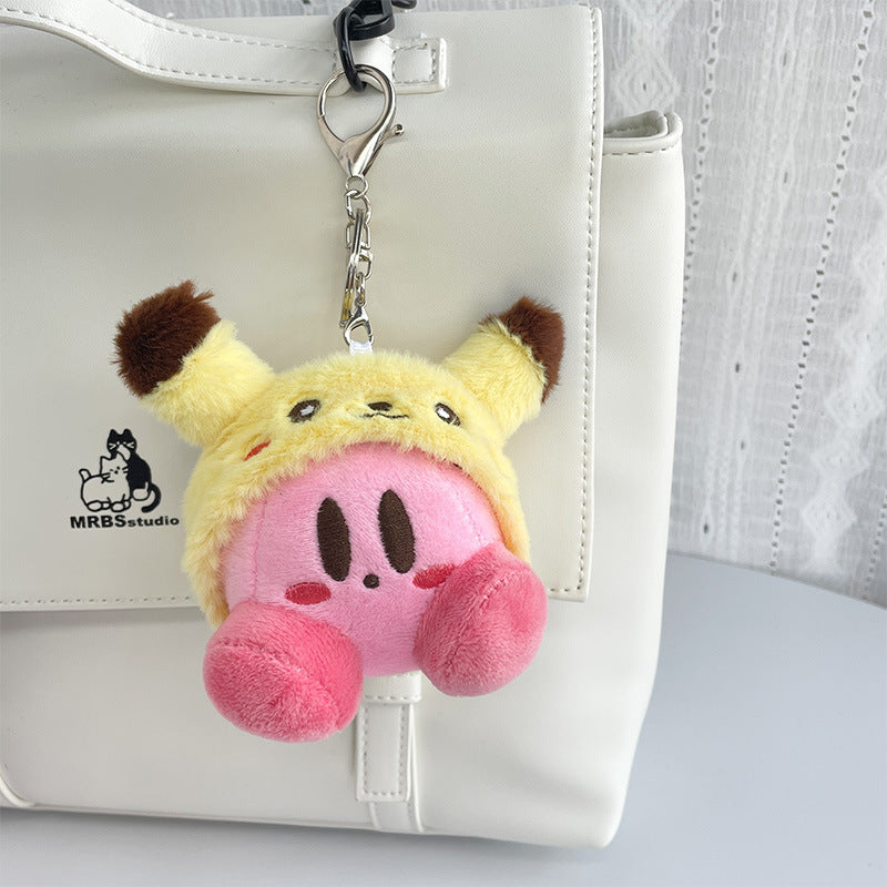 Boneka Kirby Topi Karakter Gantungan Kunci Keychain Doll Bag Charm MCEW7893