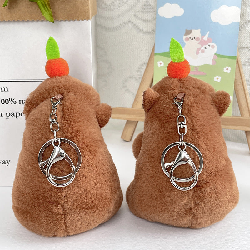 Boneka Capybara Bubble Squeeze Toy Gantungan Kunci Keychain Doll Bag Charm MCEW8149
