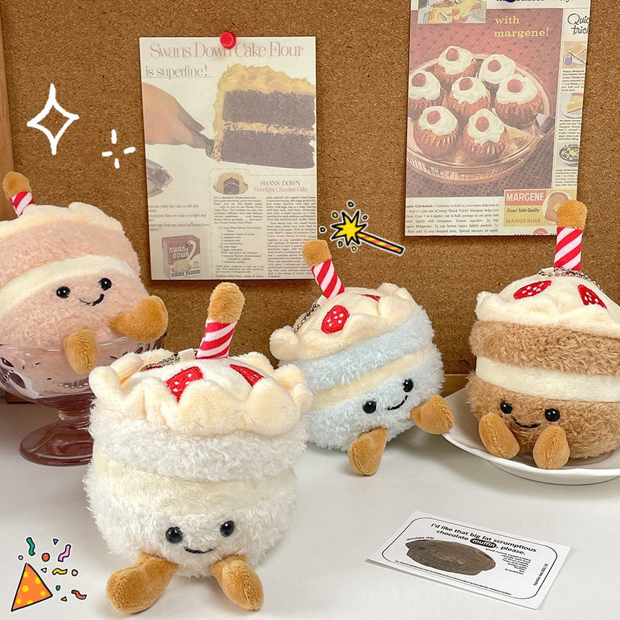 Gantungan Boneka Kue Ulang Tahun Birthday Cake Strawberry dan Lilin MCEW8595
