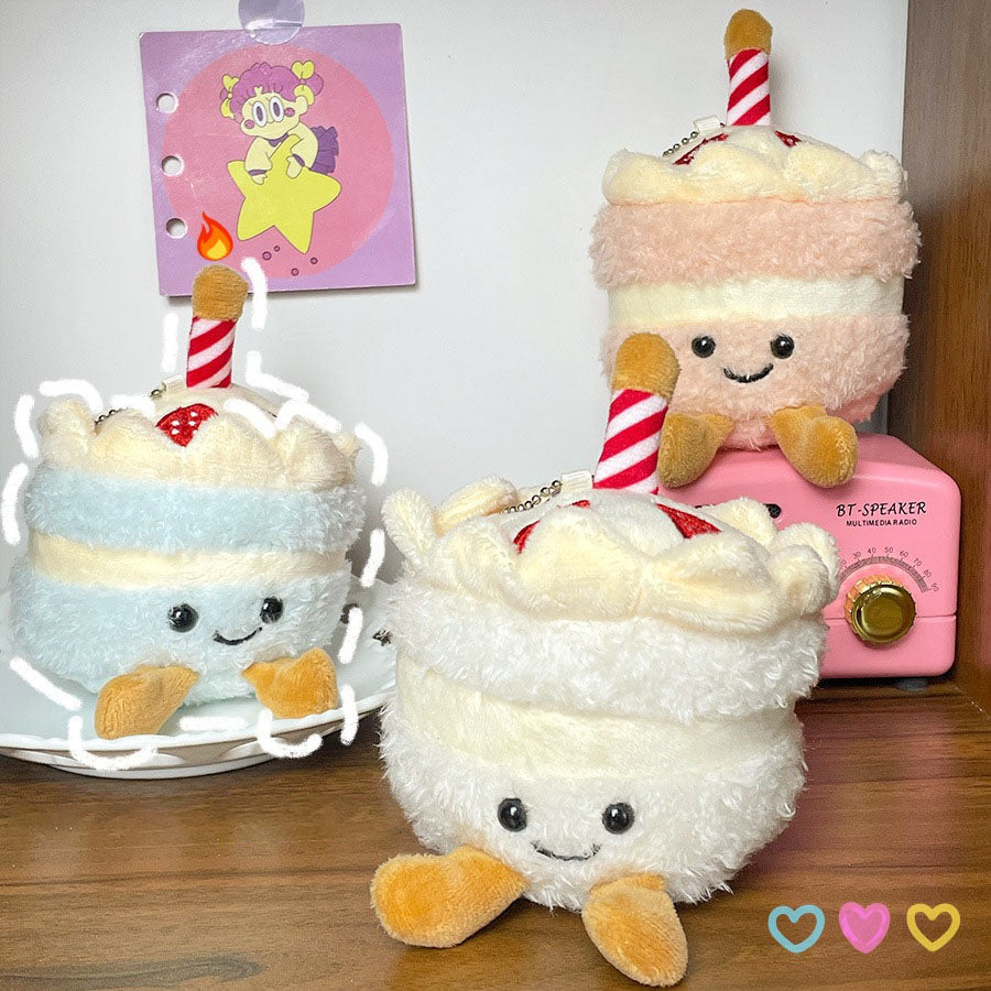 Gantungan Boneka Kue Ulang Tahun Birthday Cake Strawberry dan Lilin MCEW8595