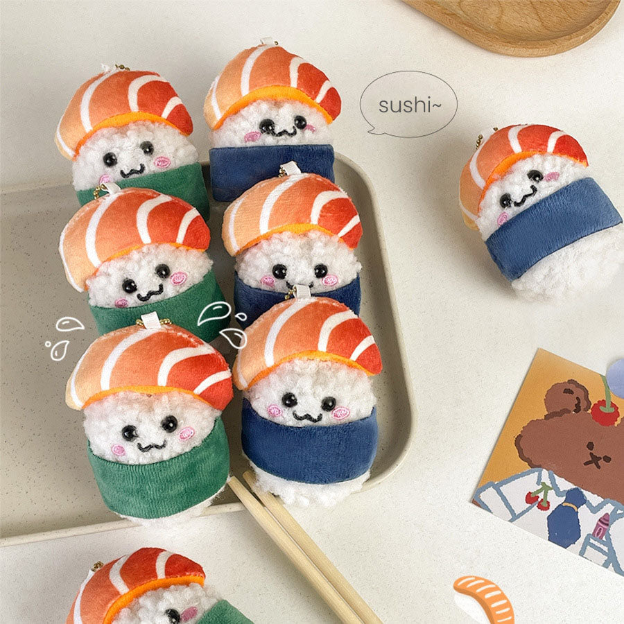 Gantungan Boneka Sushi Jepang Lucu Gemas Plush Keychain MCEW8797