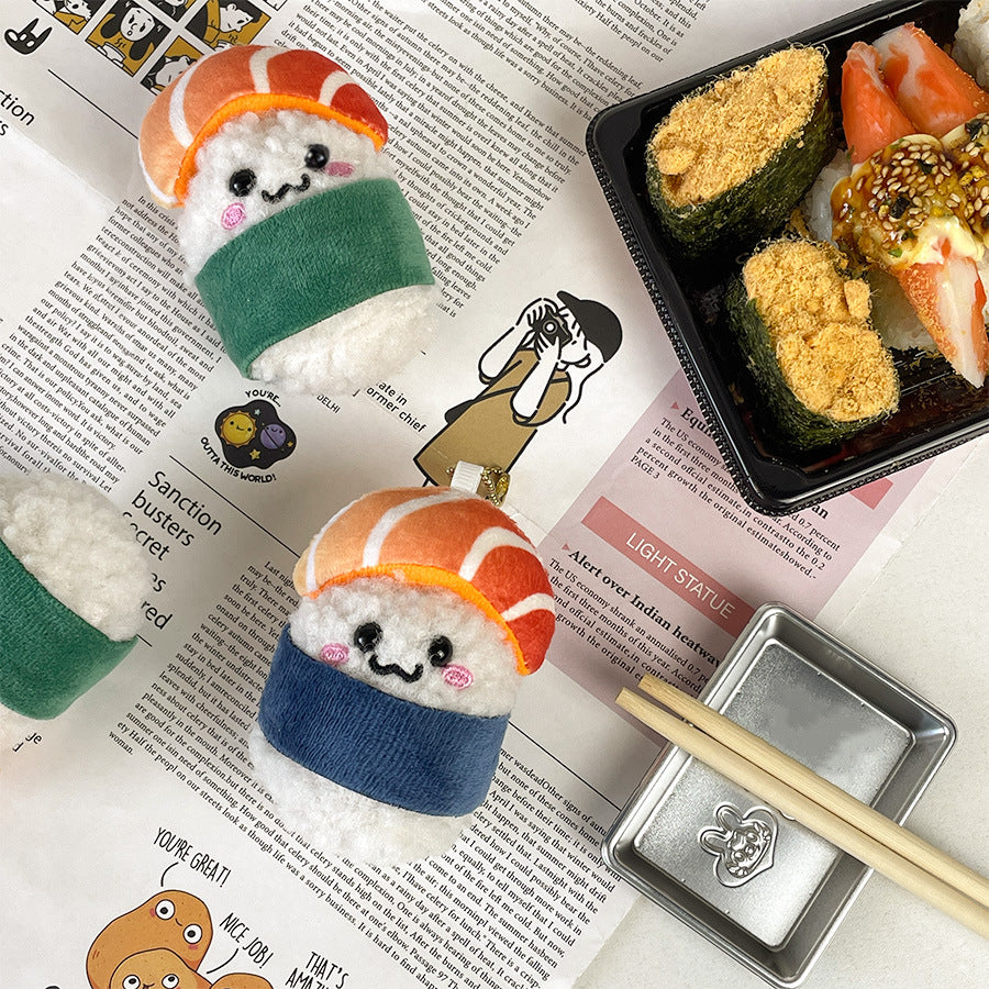Gantungan Boneka Sushi Jepang Lucu Gemas Plush Keychain MCEW8797