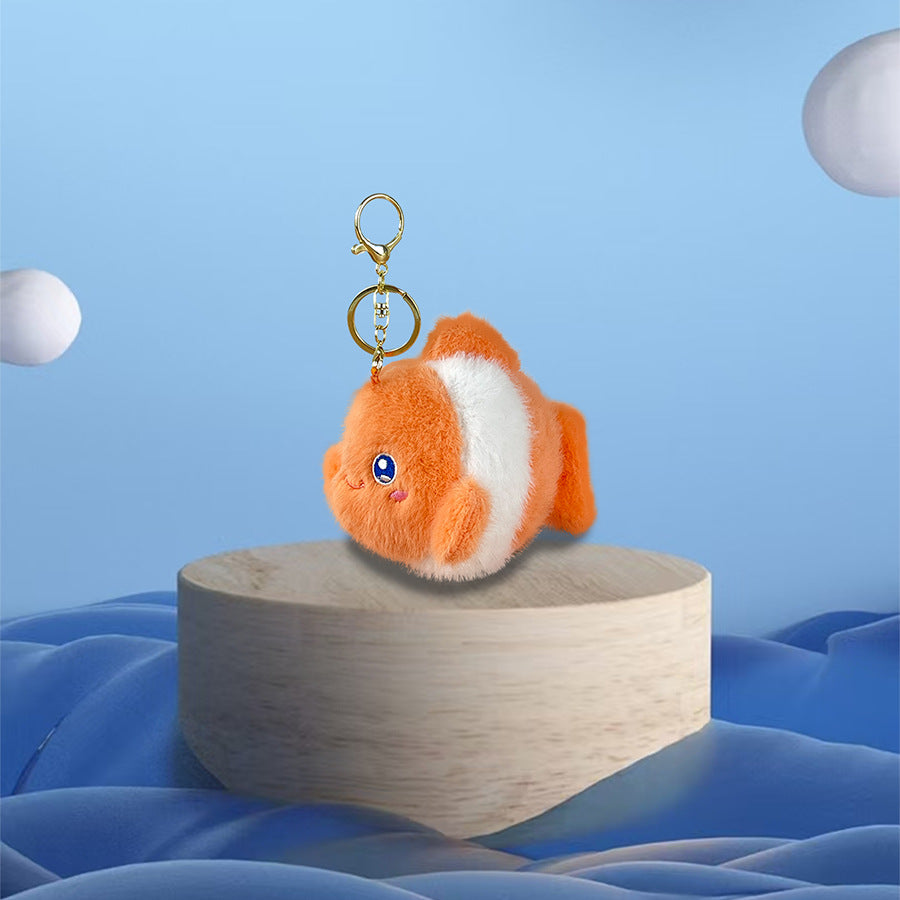 Gantungan Kunci Boneka Binatang Laut Sea World Animal Plush Toy Keychain Doll MCEW9697