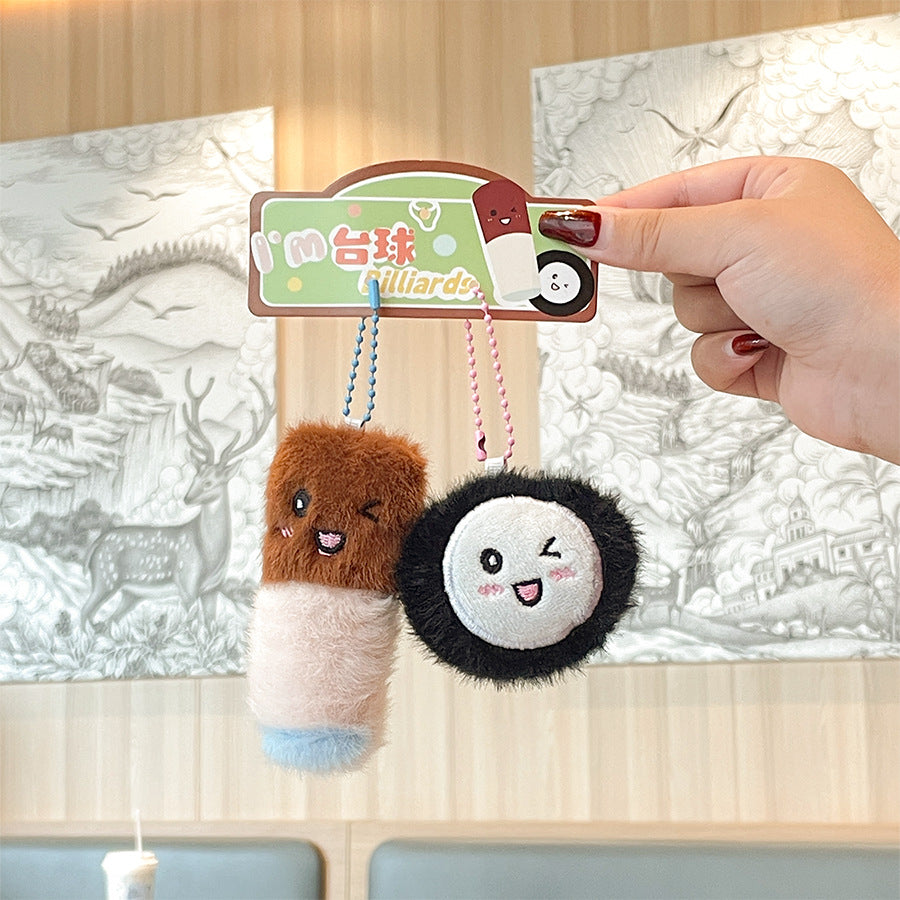 Gantungan Kunci Boneka Pasangan Olah Raga Alat Sport Badminton Tennis Pingpong Biliar MCEW9937