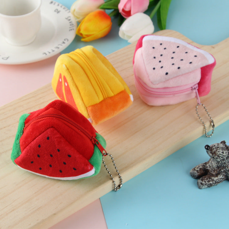 Dompet Kecil Koin Motif Buah Buahan dengan Rantai Gantungan Coin Purse Pouch MCO00120