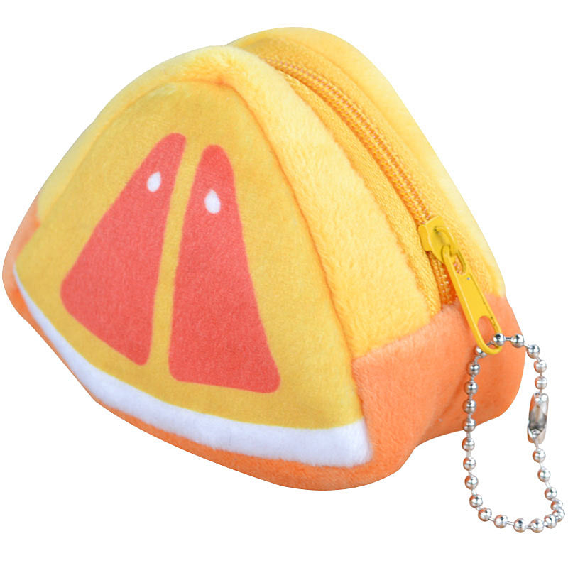 Dompet Kecil Koin Motif Buah Buahan dengan Rantai Gantungan Coin Purse Pouch MCO00120