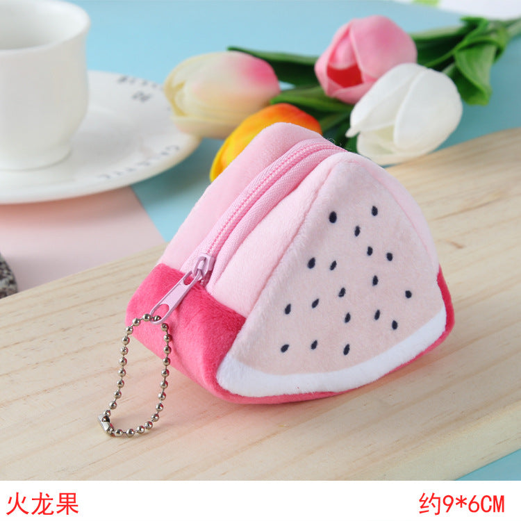 Dompet Kecil Koin Motif Buah Buahan dengan Rantai Gantungan Coin Purse Pouch MCO00120