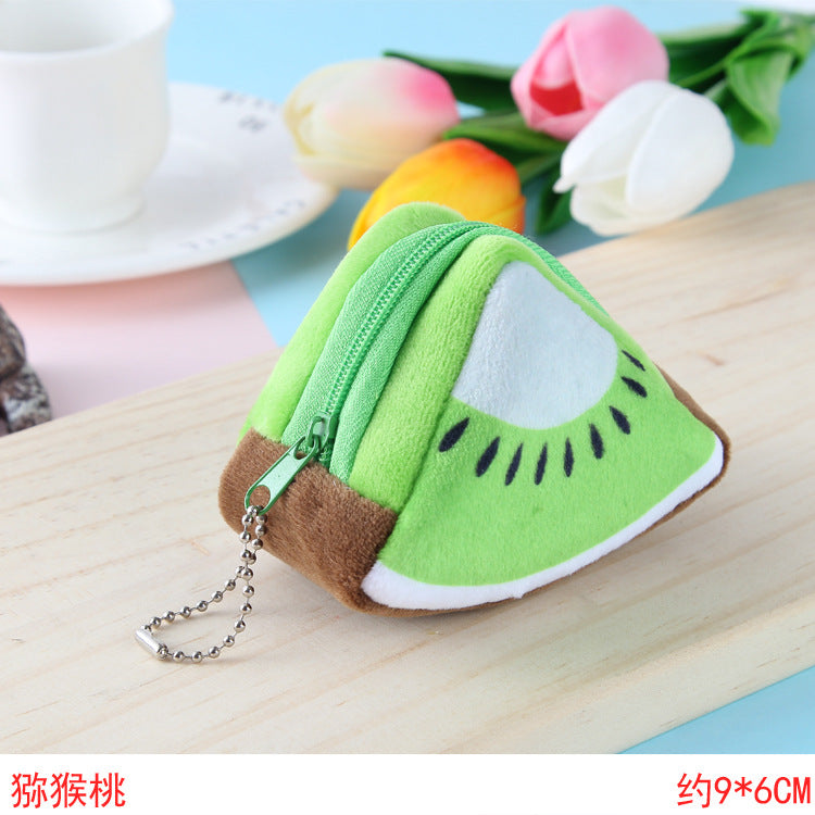 Dompet Kecil Koin Motif Buah Buahan dengan Rantai Gantungan Coin Purse Pouch MCO00120