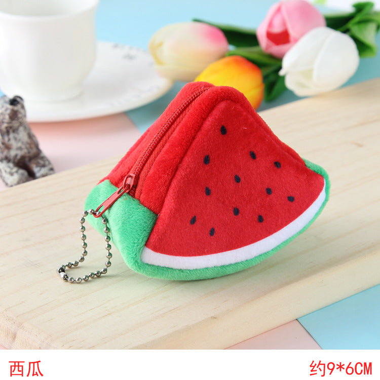 Dompet Kecil Koin Motif Buah Buahan dengan Rantai Gantungan Coin Purse Pouch MCO00120