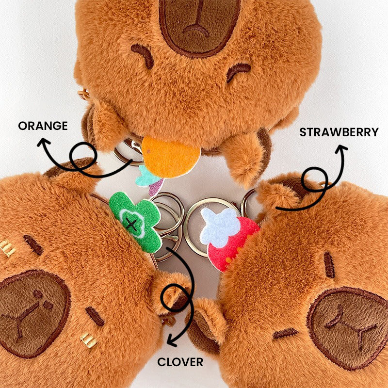 Dompet Koin Gantungan Kunci Bulu Capybara Head Pouch Keychain MCOB4171