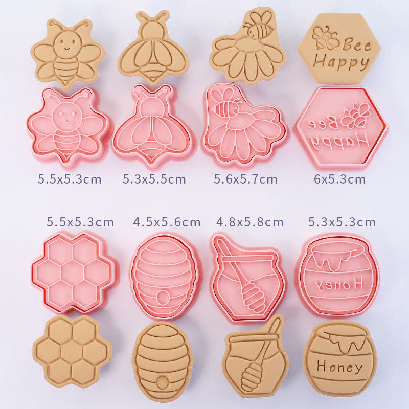 Set 8 Pcs Cookies Cutter Stamp Cetakan Kue Kering Press Tema Binatang Animal