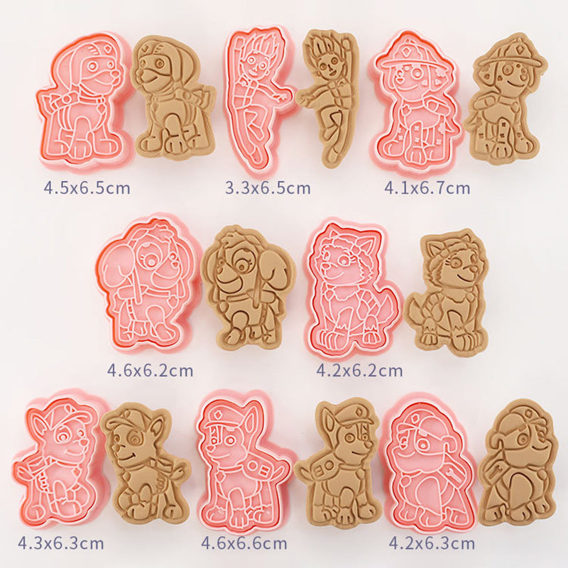 Set 8 Pcs Cookies Cutter Stamp Cetakan Kue Kering Press Tema Paw Patrol