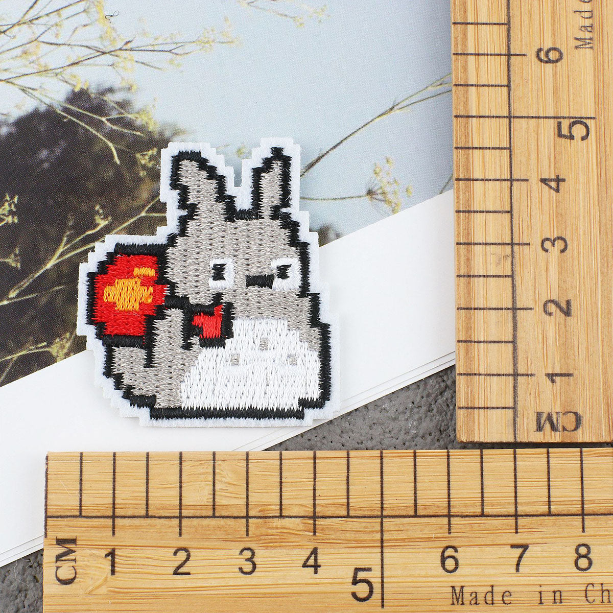 Bordir Patch Karakter Kartun Burger Lollipop Totoro Pacman Mixed Series Iron On Iron Patch Setrika Baju A