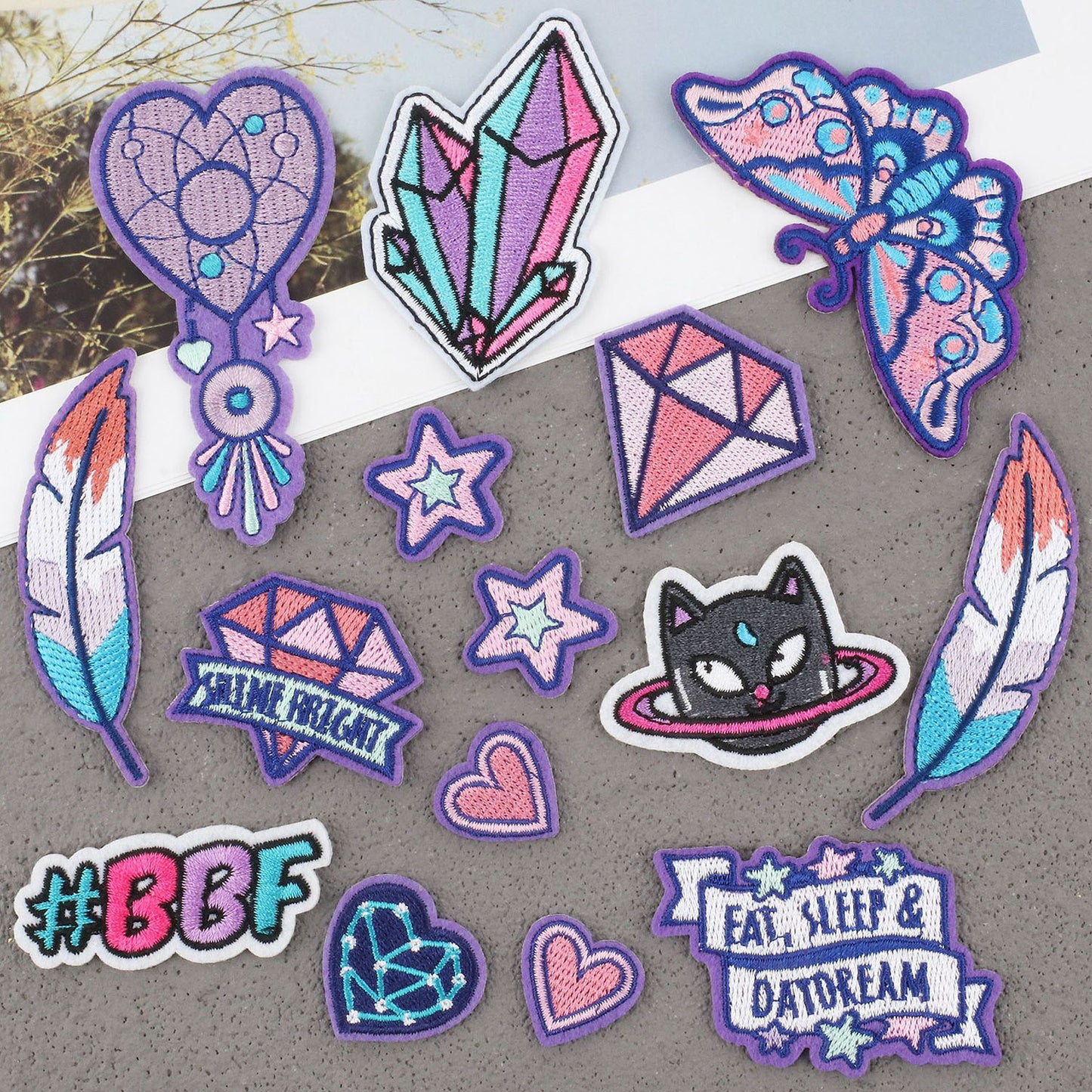 Bordir Patch Karakter Kartun Galaxy Mixed Series Iron On Iron Patch Setrika Baju