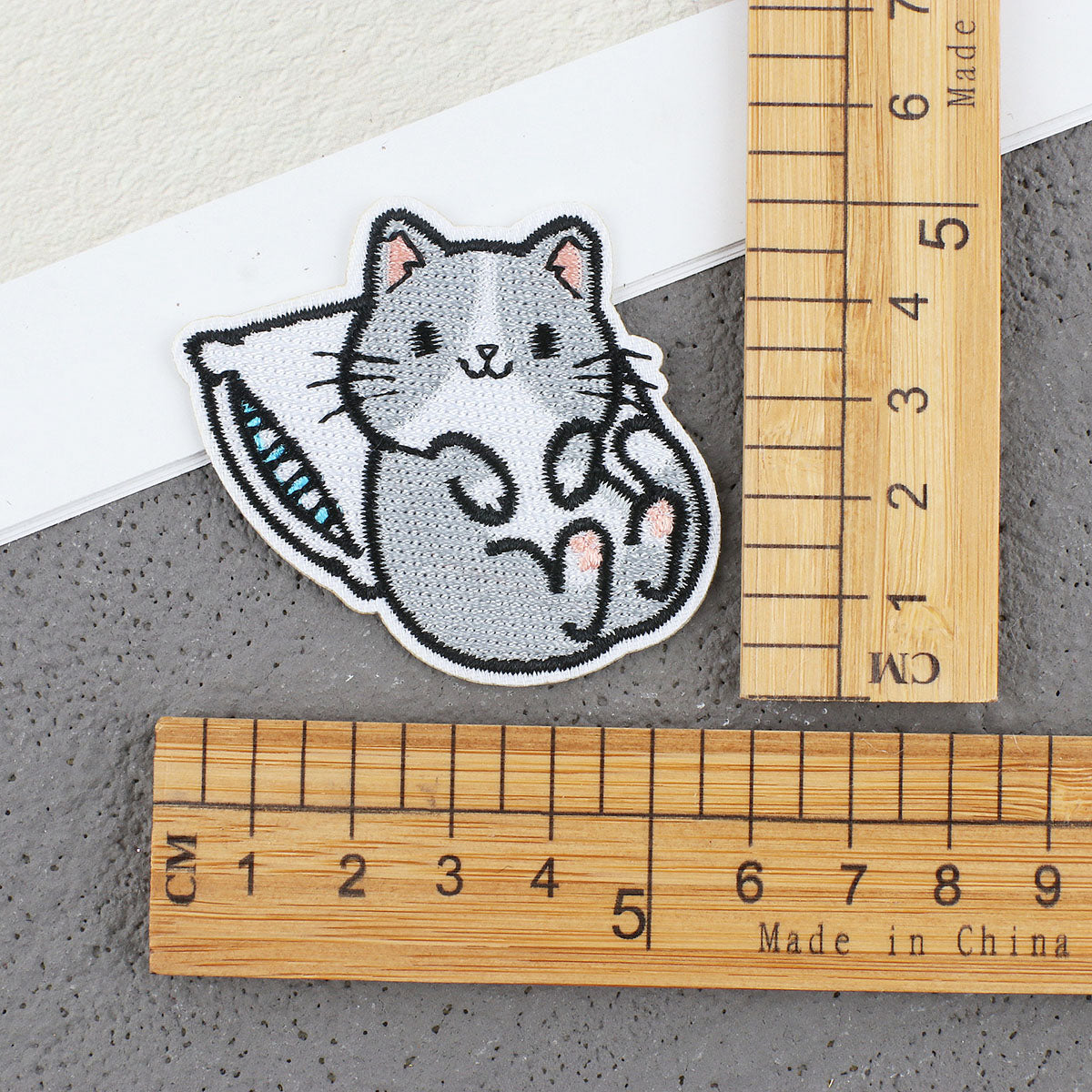 Bordir Patch Karakter Kartun Hewan Kucing Cat Animal Series Iron On Iron Patch Setrika Baju A