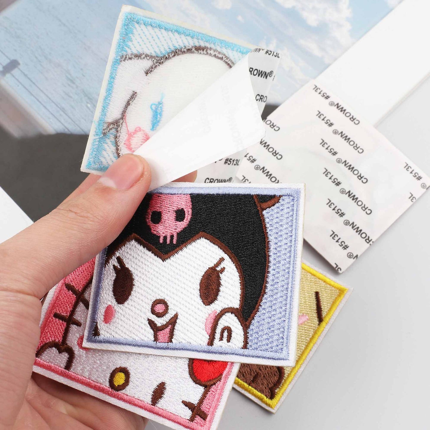 Bordir Patch Sticker Karakter Kartun Sanrio Kitty Melody Cinnamonroll Kuromi Series Tanpa Setrika Baju