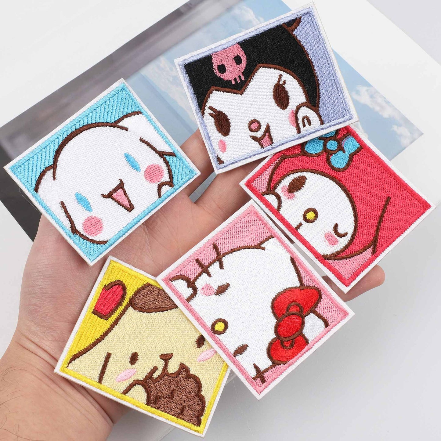 Bordir Patch Sticker Karakter Kartun Sanrio Kitty Melody Cinnamonroll Kuromi Series Tanpa Setrika Baju