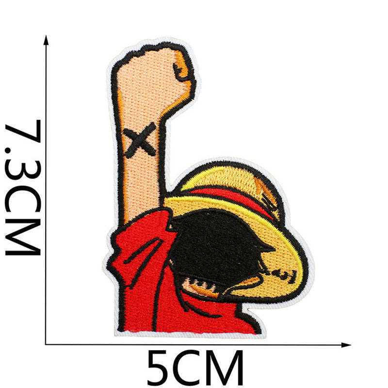 Bordir Patch Karakter Kartun One Piece Series Iron On Iron Patch Setrika Baju