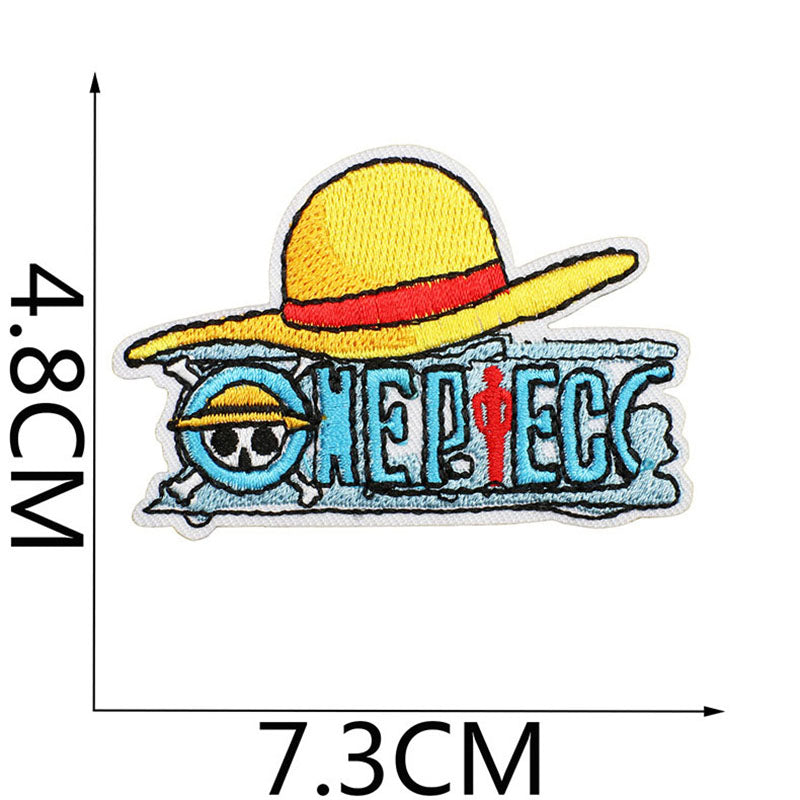 Bordir Patch Karakter Kartun One Piece Series Iron On Iron Patch Setrika Baju