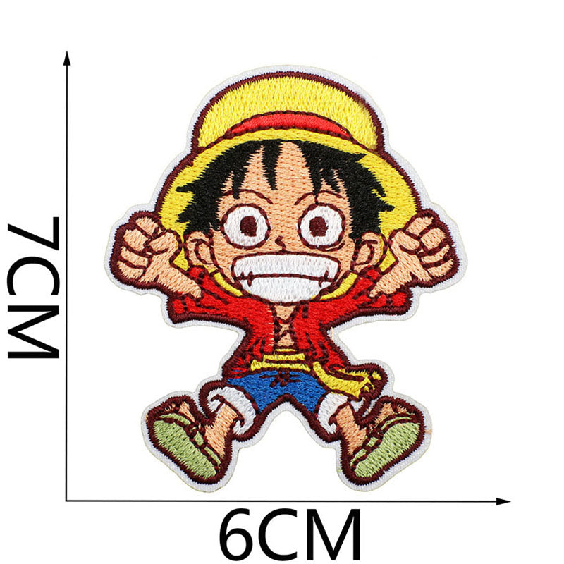 Bordir Patch Karakter Kartun One Piece Series Iron On Iron Patch Setrika Baju