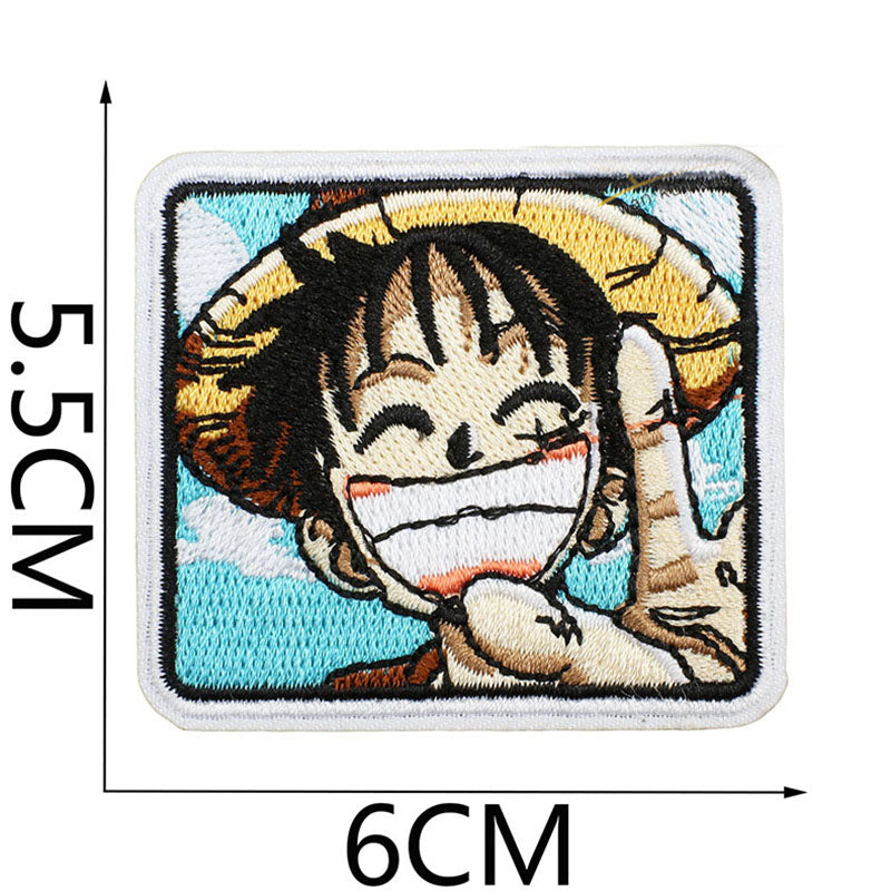 Bordir Patch Karakter Kartun One Piece Series Iron On Iron Patch Setrika Baju