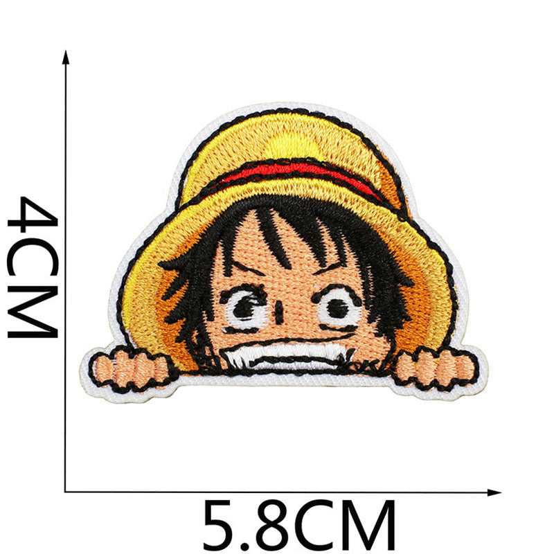 Bordir Patch Karakter Kartun One Piece Series Iron On Iron Patch Setrika Baju