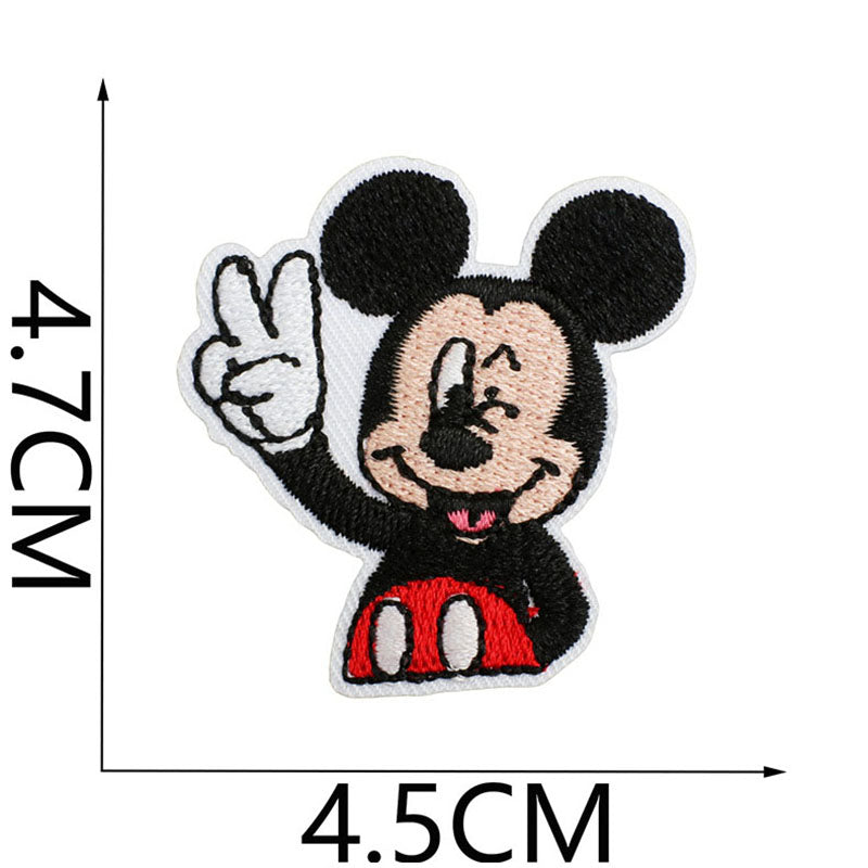 Bordir Patch Karakter Kartun Mickey Minnie Series Iron On Iron Patch Setrika Baju
