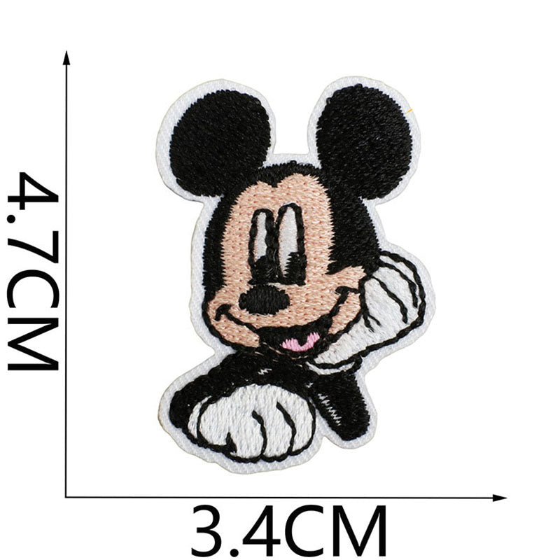 Bordir Patch Karakter Kartun Mickey Minnie Series Iron On Iron Patch Setrika Baju