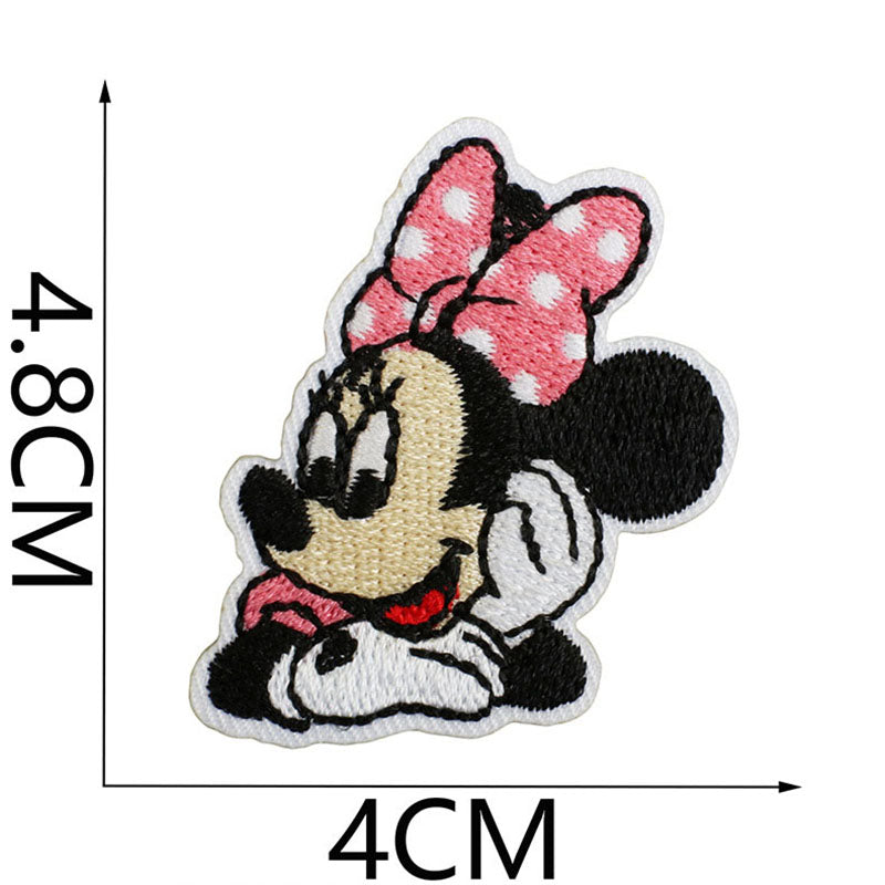 Bordir Patch Karakter Kartun Mickey Minnie Series Iron On Iron Patch Setrika Baju