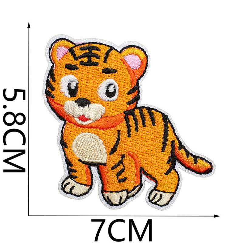 Bordir Patch Karakter Kartun Hewan Fox Capybara Dino Animal Series Iron On Iron Patch Setrika Baju