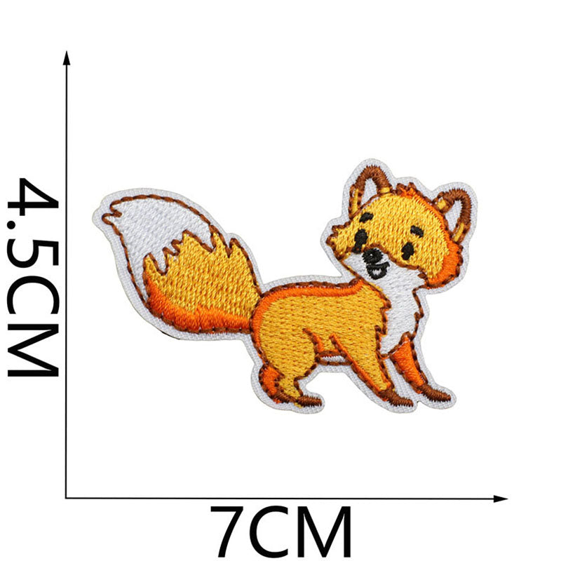 Bordir Patch Karakter Kartun Hewan Fox Capybara Dino Animal Series Iron On Iron Patch Setrika Baju