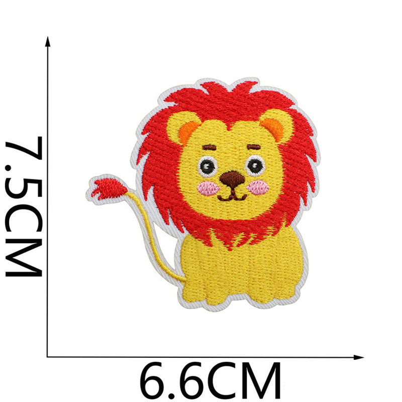 Bordir Patch Karakter Kartun Hewan Fox Capybara Dino Animal Series Iron On Iron Patch Setrika Baju