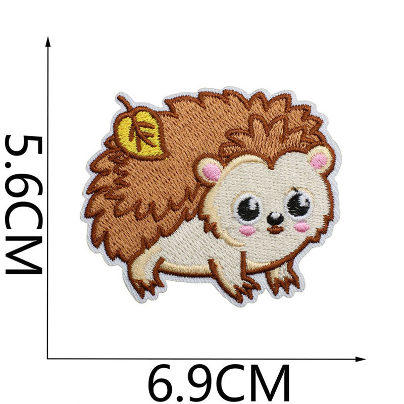 Bordir Patch Karakter Kartun Hewan Fox Capybara Dino Animal Series Iron On Iron Patch Setrika Baju