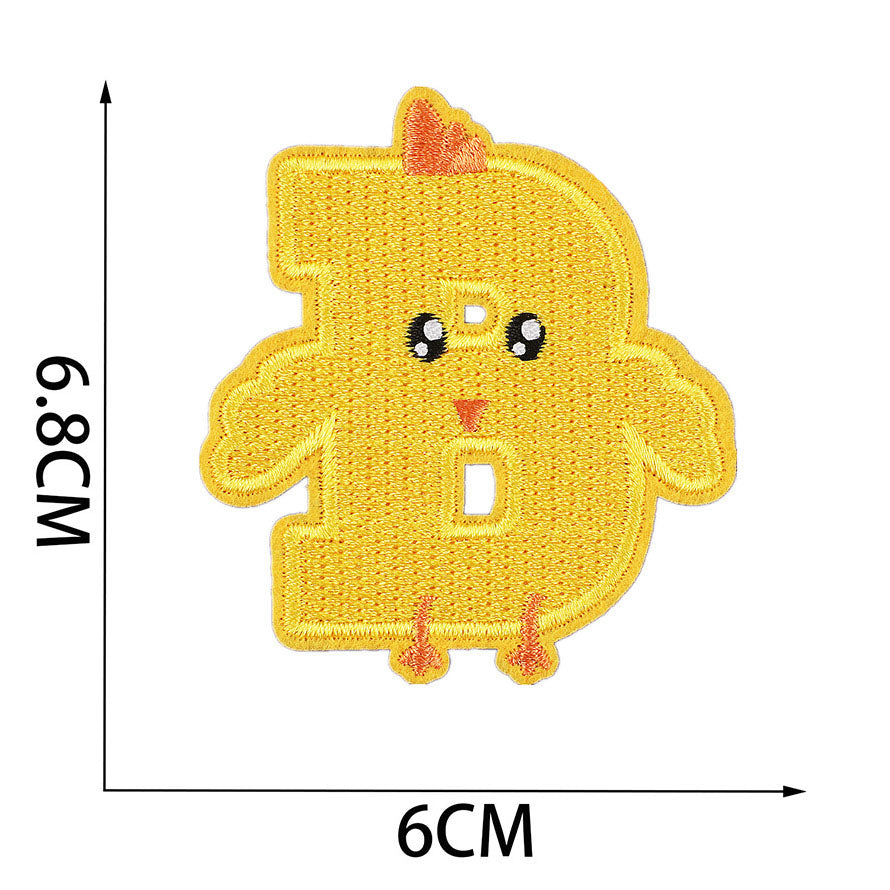 Bordir Patch Huruf Abjad Capital Letter Easter Series Iron On Iron Patch Setrika Baju Tema Paskah