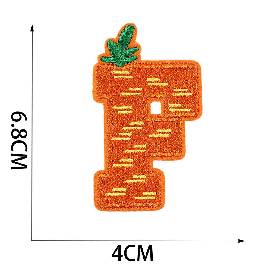 Bordir Patch Huruf Abjad Capital Letter Easter Series Iron On Iron Patch Setrika Baju Tema Paskah