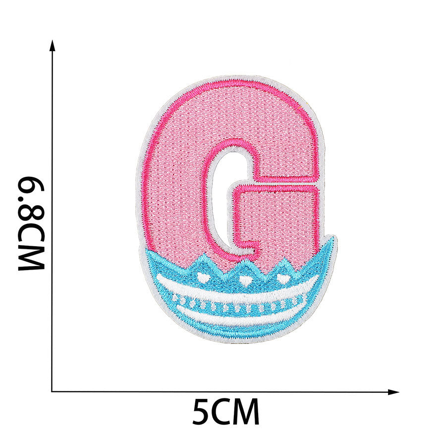 Bordir Patch Huruf Abjad Capital Letter Easter Series Iron On Iron Patch Setrika Baju Tema Paskah
