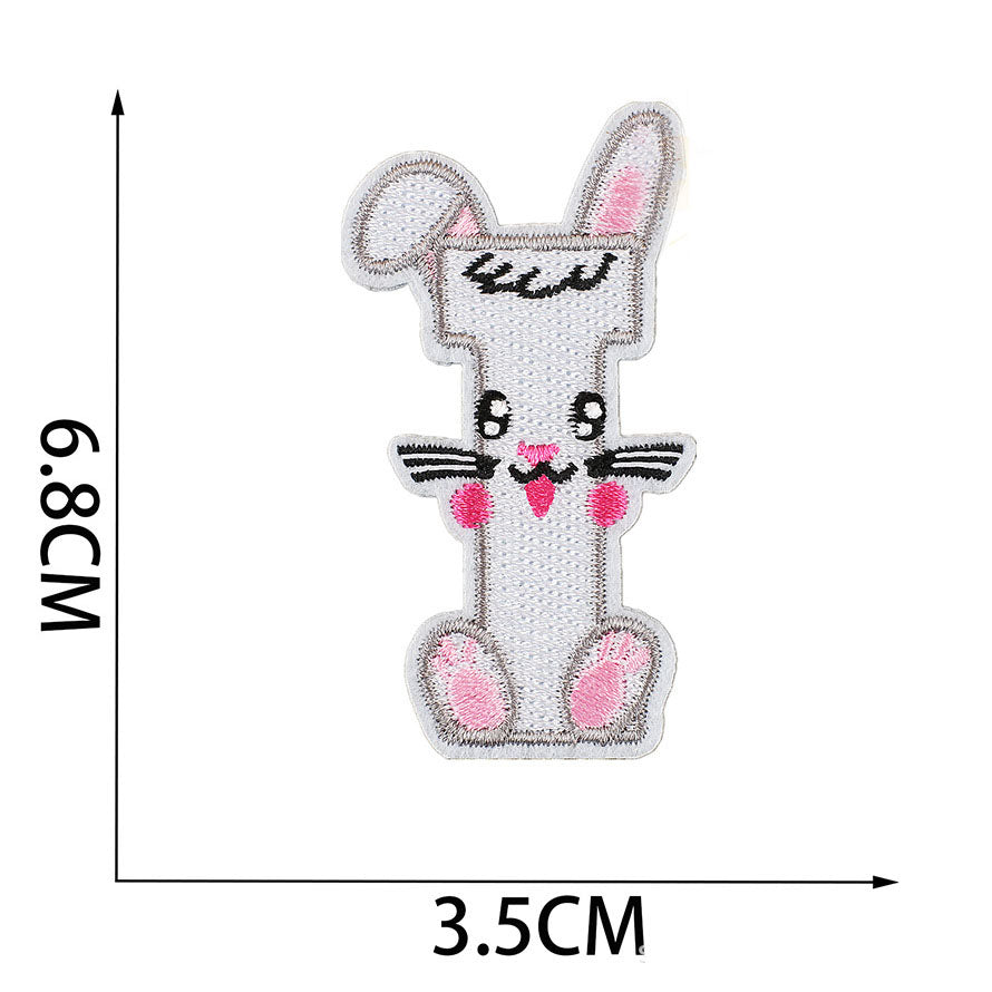 Bordir Patch Huruf Abjad Capital Letter Easter Series Iron On Iron Patch Setrika Baju Tema Paskah